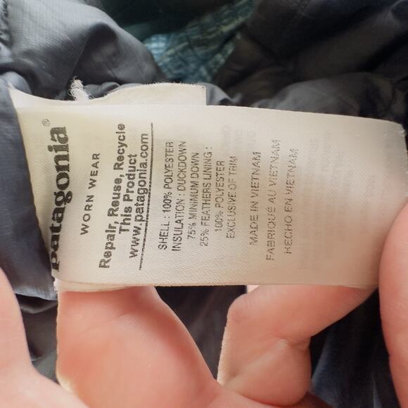 Patagonia Women’s Gray Down Puffer Coat – Size XS – Style 28407FA17 Longline - Picture 12 of 13